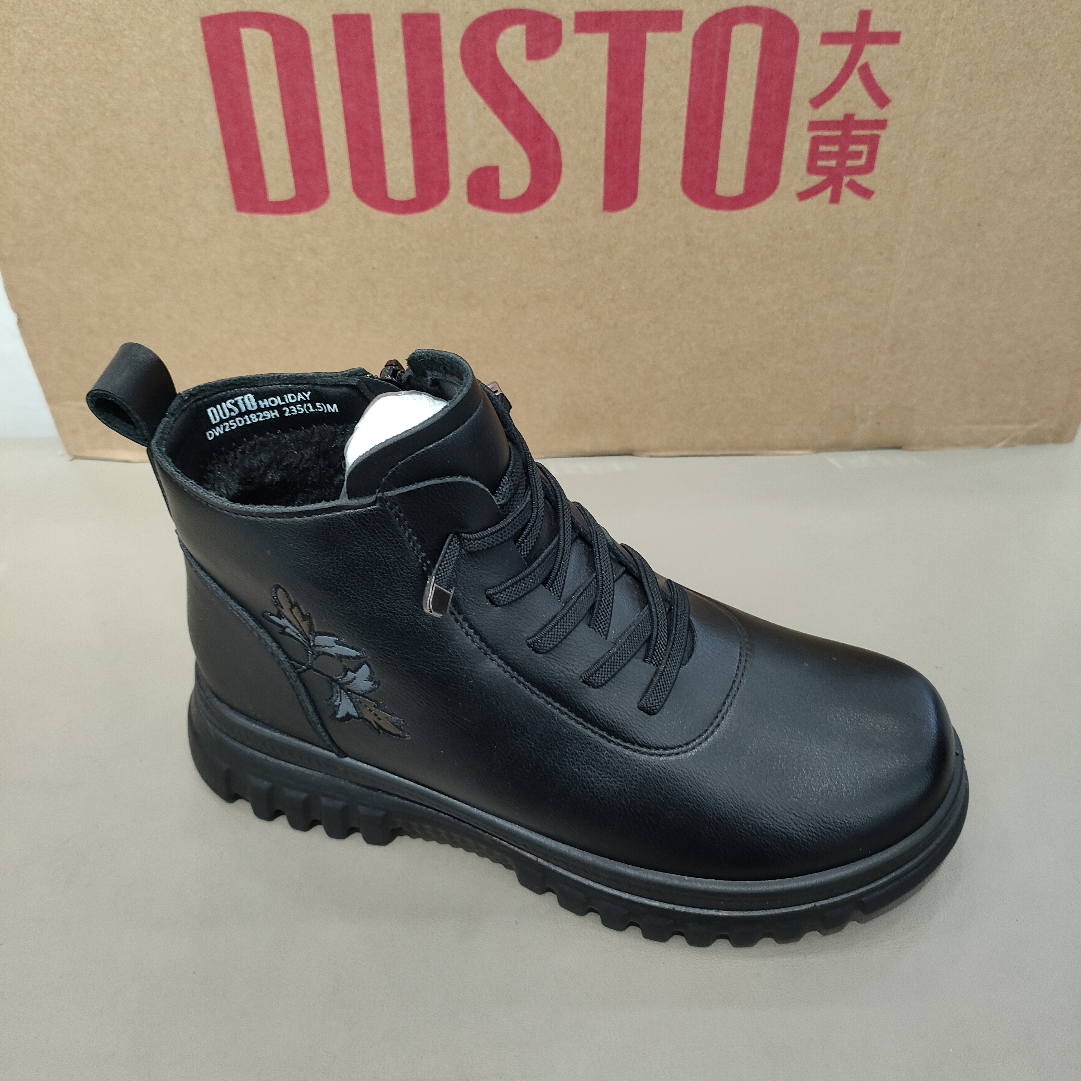 大东加绒妈妈鞋女靴2025年冬季新款加绒女士舒适软底女靴子1829