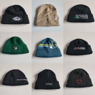 外贸尾货潮流时尚 秋冬针织帽出游休闲户外百搭冷帽毛线帽 男女新款