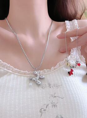 金属风气球小狗滴油马驹吊坠项链女y2k设计锁骨链潮流嘻哈配饰潮