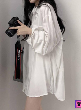 宽松jazz爵士舞蹈上衣女团跳舞表演服衬衫外套白色长袖练功服开衫