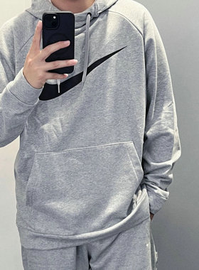 Nike耐克男子大勾印花运动休闲连帽线圈卫衣套头衫CZ2426-010 063