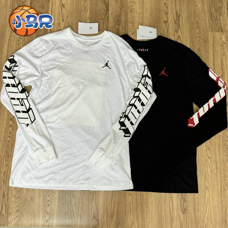 NIKE/耐克JORDAN男子圆领针织透气运动训长袖T恤FN5977-100 010