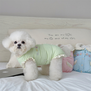 狗狗羽绒服马甲小型犬四脚包肚冬季保暖小狗约克夏比熊宠物衣服