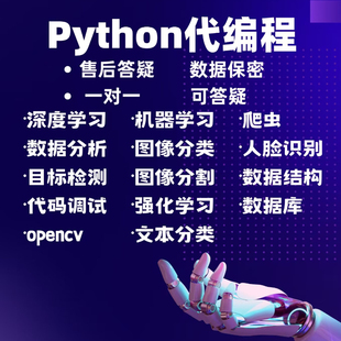 python代编程机器学习深度学习数据分析爬虫辅导