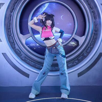 现货守望先锋cos服 LE SSERAFIM联动 女团cosplay 朱诺cos服