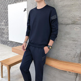 2021秋新款男士运动套装男式休闲长袖套装套头跑步运动装批代，男装休闲套装，星座1712-1