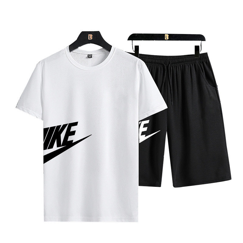 男士短袖T恤套装2021夏装夏季潮牌休闲圆领一套个性帅气衣服男装,男装休闲套装,星座1712-1