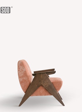 西班牙设计师休闲椅  Vendetta Armchair 客厅艺术单人绒布沙发椅