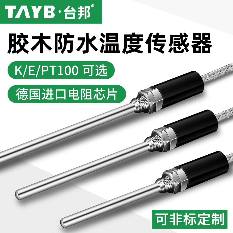 防水温度探头PT100温度传感器铂热电阻WZP-187K/E型热电偶感温头