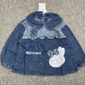 傲呗美棉牛仔棉罩衣儿童反穿码 不退换80 110码 数偏大看胸围衣长