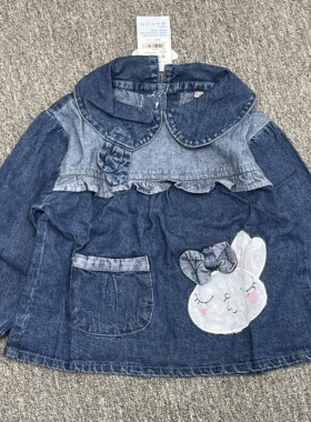 不退换80-110码傲呗美棉牛仔棉罩衣儿童反穿码数偏大看胸围衣长