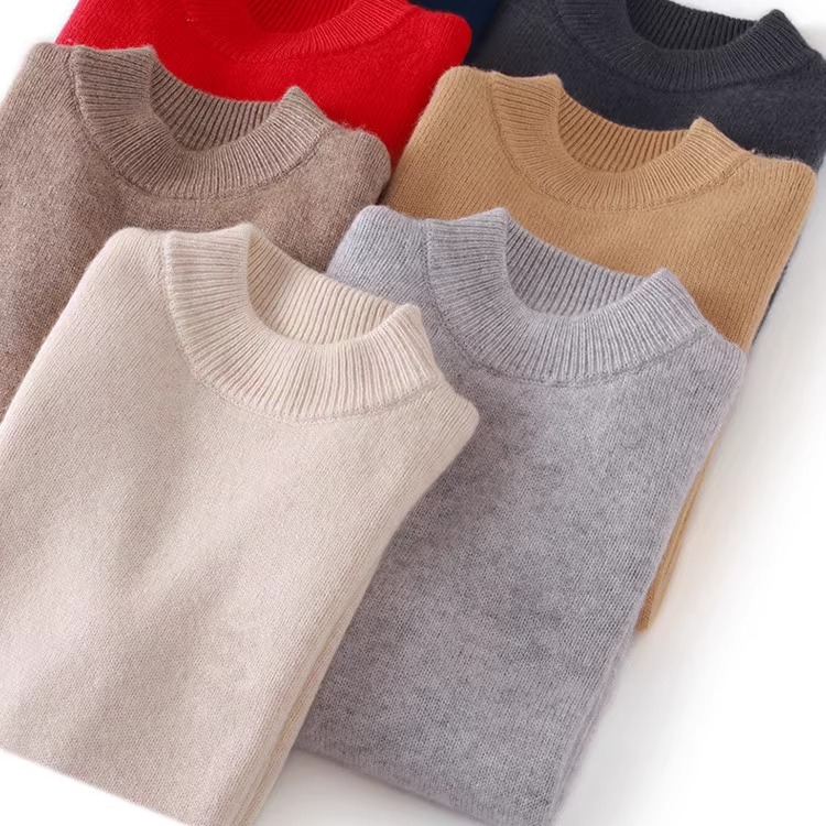 秋季冬儿童山羊绒衫女童装半高领男童毛衣套头宝宝小孩羊毛衫加厚