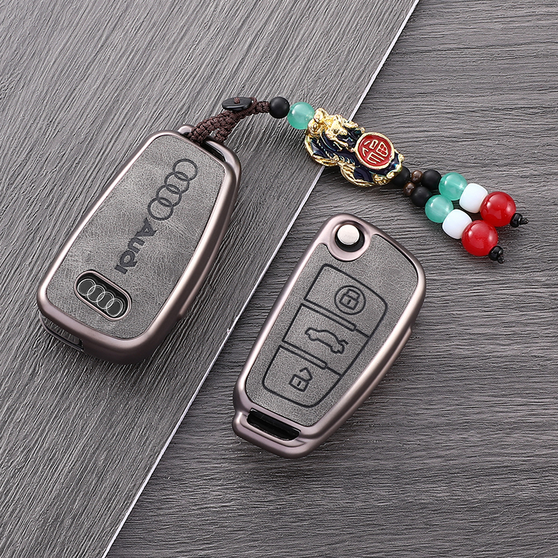 奥迪a3钥匙套q3车q2l高端a6l网红a4l女2023款a3l男士a5高档q7扣a8