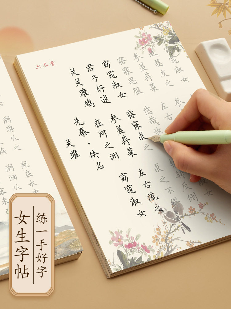 (六品堂楷书字帖簪花小楷成人男生女生硬笔书法练字钢笔临摹练字帖)