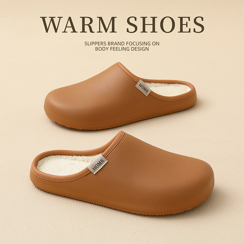 防水棉拖鞋男女秋冬季新款家居家软底防滑保暖棉拖鞋批发情侣外穿