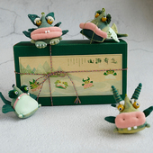 原创山海经中国风手工刺绣香包DIY材料包车载挂件艾草送礼礼盒装