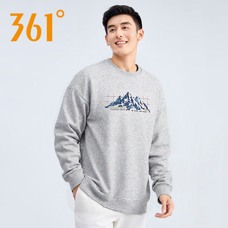 361运动卫衣男2025秋季新款宽松长袖T恤圆领上衣美拉德休闲套头衫