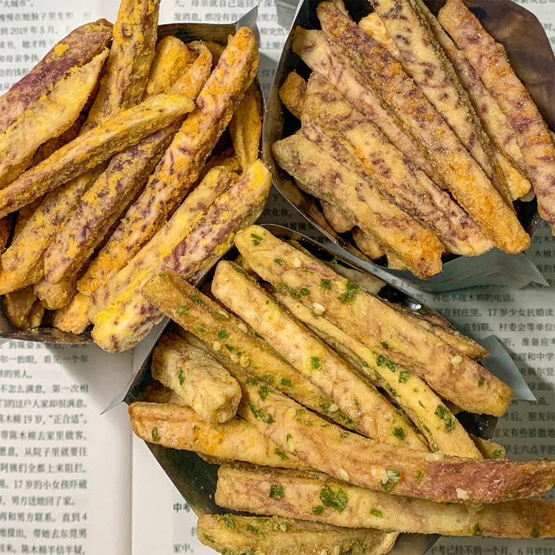 2025新款好吃的荔浦芋头条蟹黄味香芋条追剧网红吃货零食休闲小吃