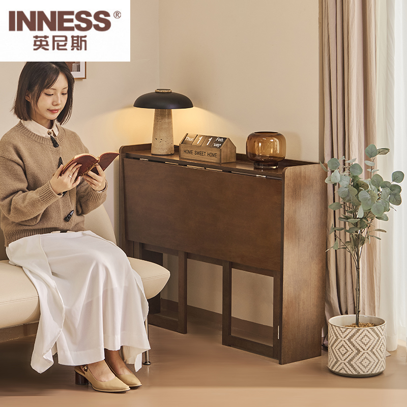 全实木折叠桌省空间书桌