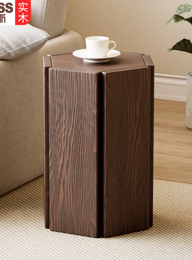 英尼斯实木凳子家用六角凳加厚方凳沙发边几可叠放客厅餐桌凳方凳