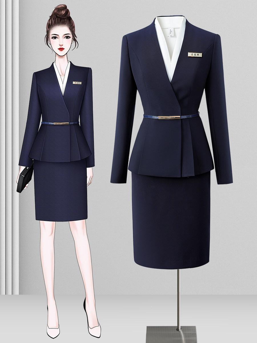 职业套装女春秋西装制服酒店经理工作服高端美容顾问案场客服工装