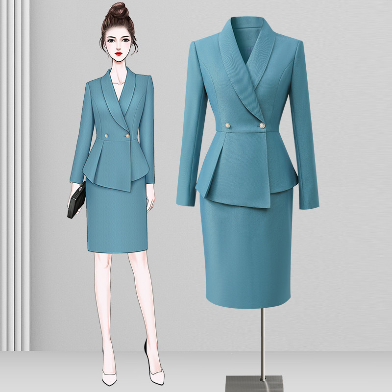 职业西装套装女春秋ol气质通勤职场高级感穿搭艺考播音主持人正装