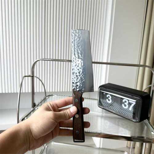 远离智商税锤纹锋利家用木柄菜刀