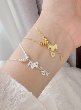 足银999碎冰冰马上有钱项链女