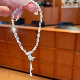 足银999纯银马上有钱碎银子手链女碎冰冰钱币手链新中式女友礼物