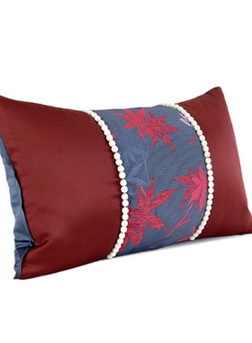 FEI潮好搭高端红色腰枕新中式靠包软装布艺客厅沙发靠包