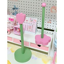 新款ins风家用花朵木质创意纸巾收纳置物架免打孔卷纸架厨房好物