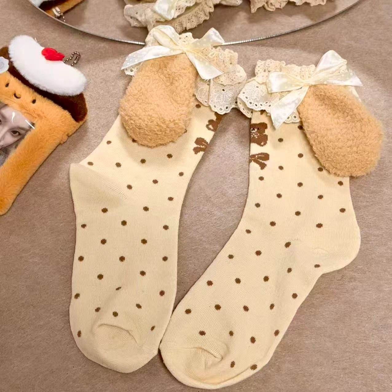 手作Lolita春秋季很高颜值棉袜花边可爱百搭少女袜甜美日系