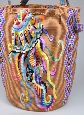 SUSUWAYUU瓦尤包手工编制水桶包水母特殊款托特加大号