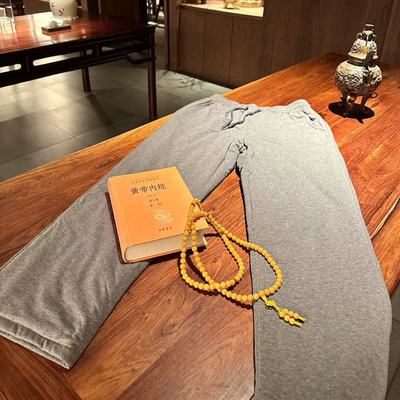 蝉昭-男款中医养生里外全棉新疆长绒棉排湿寒长裤宽松阔腿裤棉裤