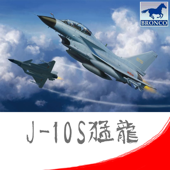 威骏 1:48 中国歼10 j-10s猛龙 双座教练/歼击机 fb4005 拼装模型
