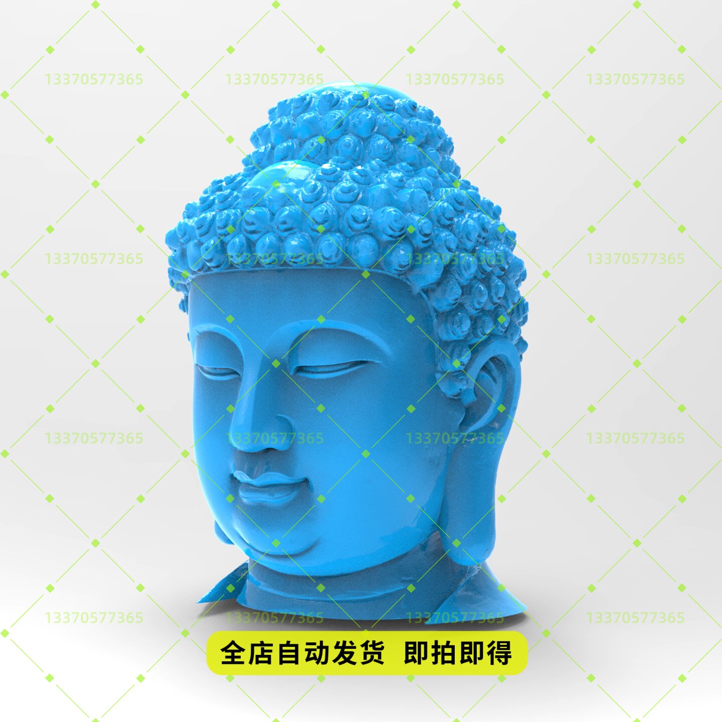 精品佛头素材stl数控雕刻图三维立体圆雕图3D打印模型精雕图