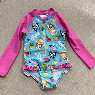 速干游泳衣短裤 泳装 布鲁伊米妮 长裤 外贸原单儿童泳衣女童长袖