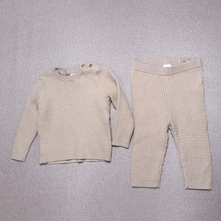 原单出口欧美婴幼儿针织衫毛衣套装春秋冬季宝宝保暖男女娃实用