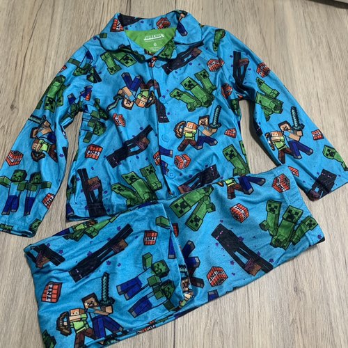 童装儿童家居服套装我世界男孩春秋绒布睡衣柔软外单工厂