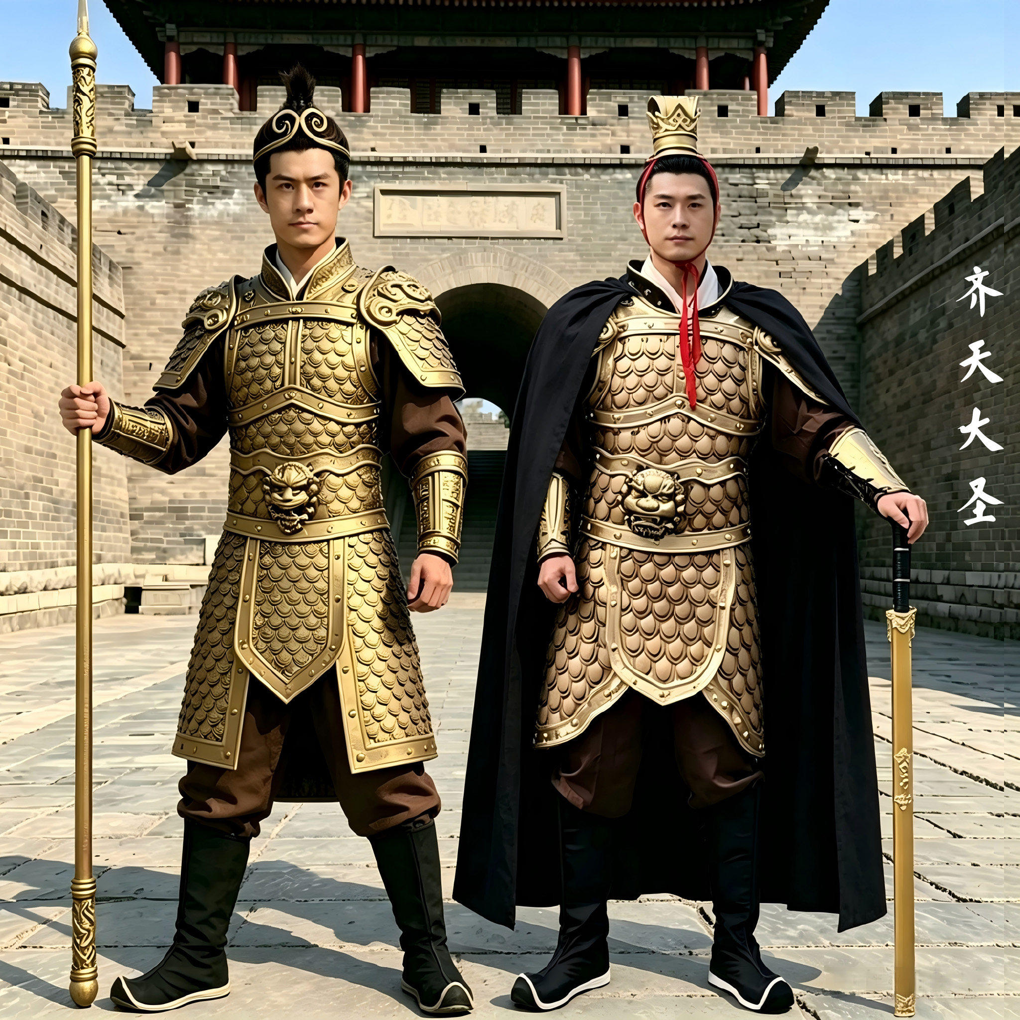 出租齐天大圣至尊宝孙悟空铠甲盔甲古代将军盔甲铠甲租赁