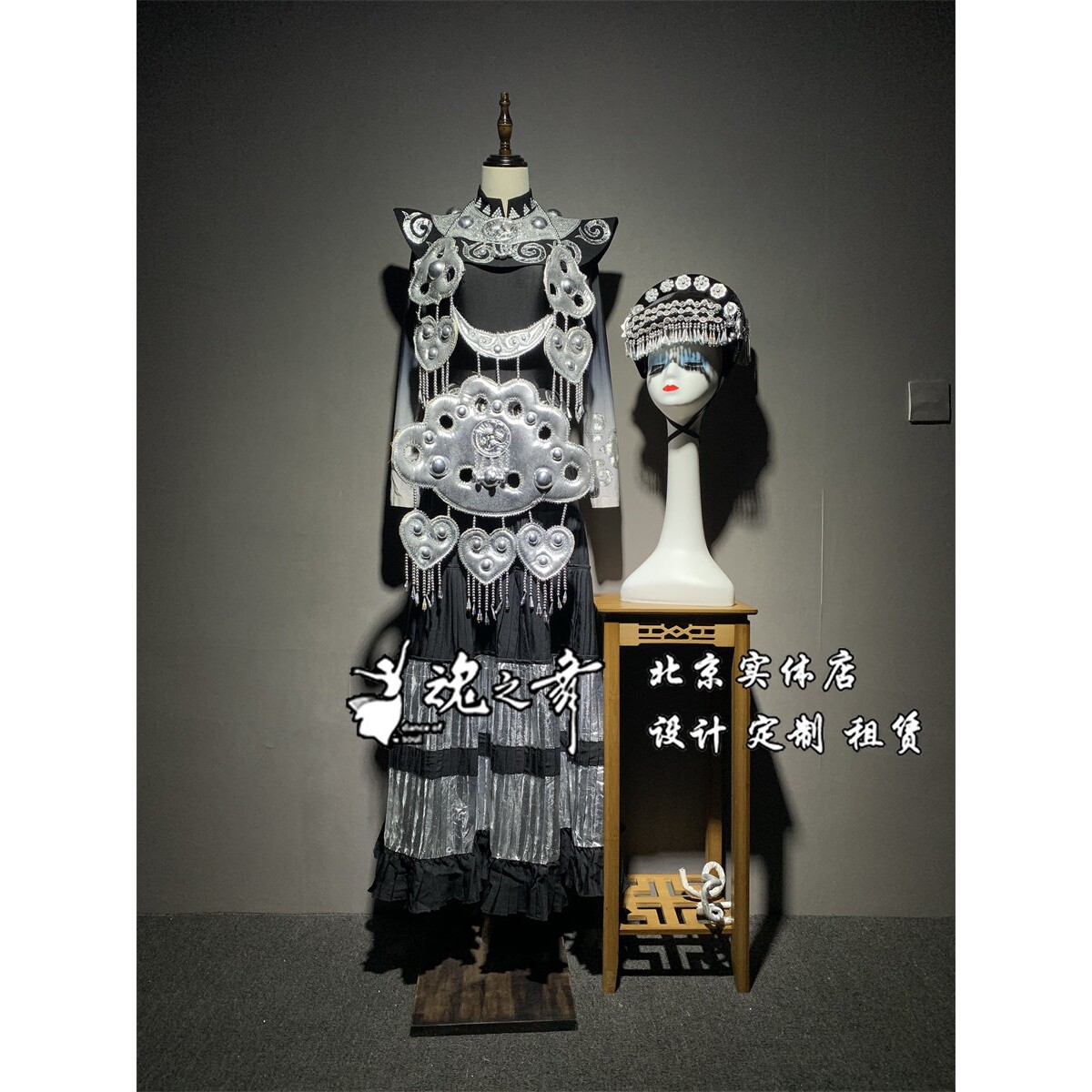 北京魂之舞专业艺考定制租赁荷花奖女子群舞银塑舞蹈演出服装出租