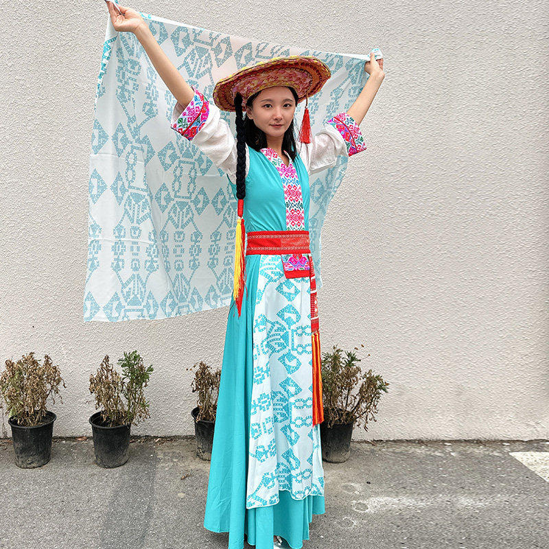 出租花瑶荷花奖花瑶女瑶族服装服饰少数民族表演盛装舞台服租赁
