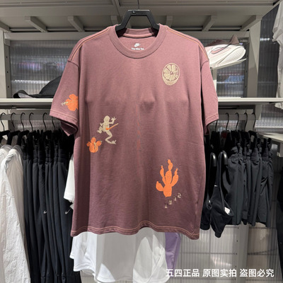 NIKE耐克男子26夏季新款卡通印花运动休闲圆领短袖T恤 II3730-502