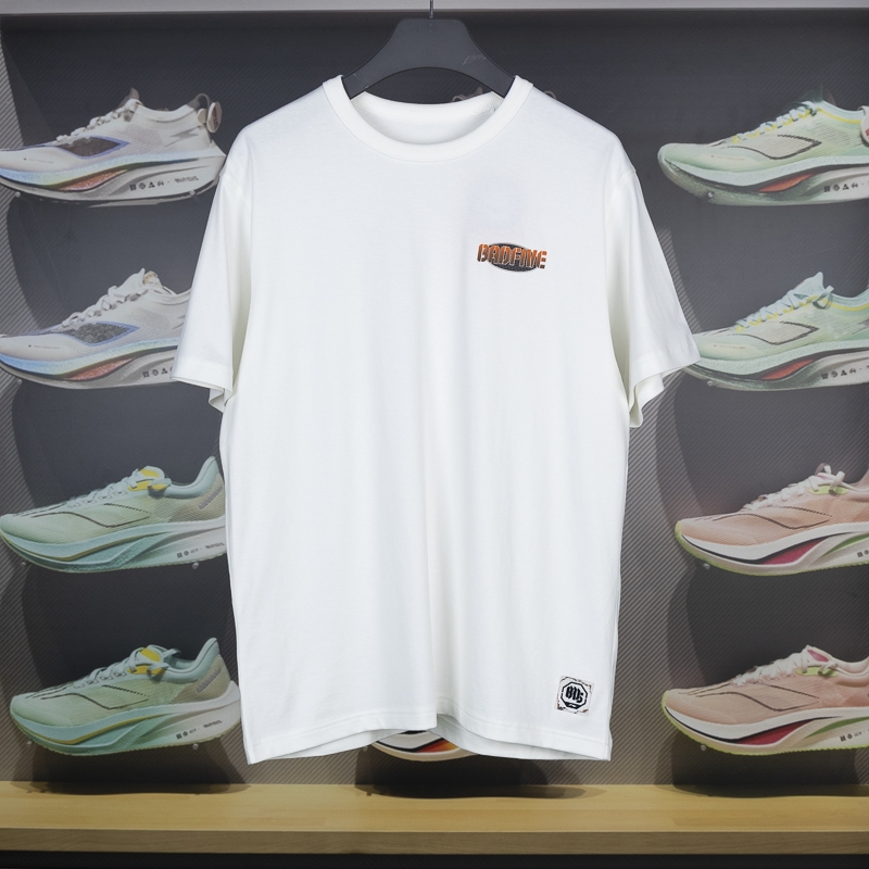 李宁T恤2024秋季新品反伍BADFIVE男子宽松短袖文化衫AHSU149