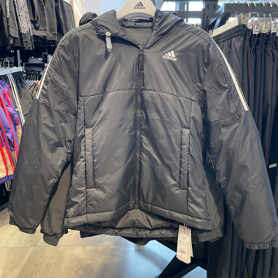 Adidas/阿迪达斯男子 舒适连帽保暖防风运动休闲棉服 GH4601