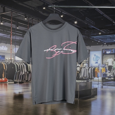 李宁T恤2024夏季新品韦德系列男子冰感舒适短袖文化衫AHSU371