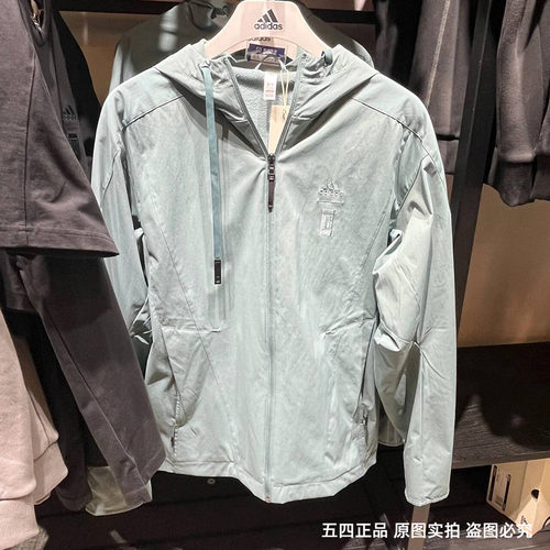 正品Adidas/阿迪达斯男子春季新款加绒连帽休闲运动外套 IX4288