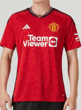 正品Adidas/阿迪达斯23/24曼联主场男子球迷运动短袖I恤 IP1726