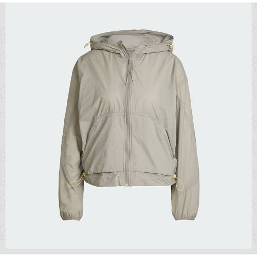 Adidas/阿迪达斯新款连帽时尚风衣外套女短款宽松梭织夹克 JC5115