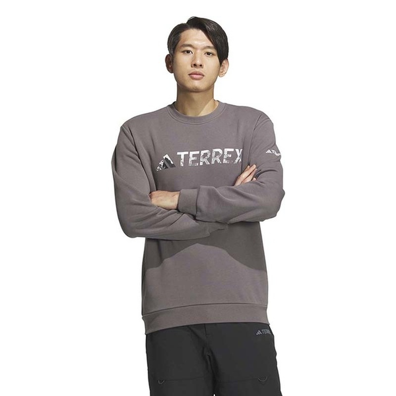 adidas阿迪达斯卫衣男TERREX户外圆领宽松训练运动套头衫JE6768